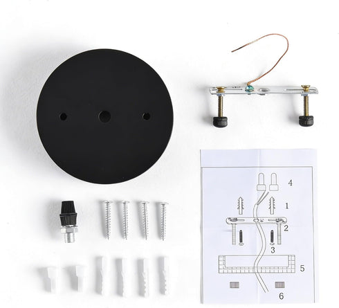 5.1" Wooden Ceiling Canopy Kit Handmade Wood Ceiling Plate for Pendant Light,Hanging Lights,DIY Chandelier Fixture