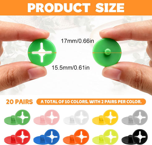 Darlingao 20Pcs Running Bib Clips, Race Bib Holder, Race Number Buckle Fixing System for Runners, Marathon, Triathlon