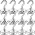 TRYMAG Strong Magnetic Hooks for Cruise Cabins, 80Lbs+ Neodymium Extra Strength Industrial Hooks, 12Pcs