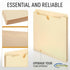 Manila File Jackets - 1 Inch Expansion, Letter Size, Reinforced Straight-Cut Tab, 6 Pack
