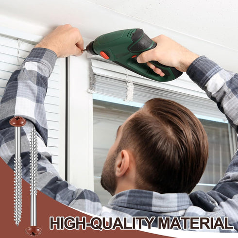 Jetec 24 3 Inch Pcs Vinyl Shutter Fasteners Painted Screws for Vinyl Shutters Metal Carbon Steel Screws for Outside