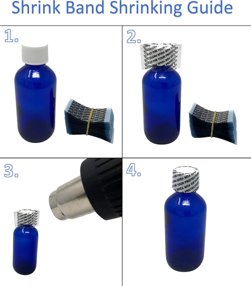 Clear Perforated Shrink Sleeve 65 x 60 mm for Small Jars, Beverage Bottles, Bundle of 500