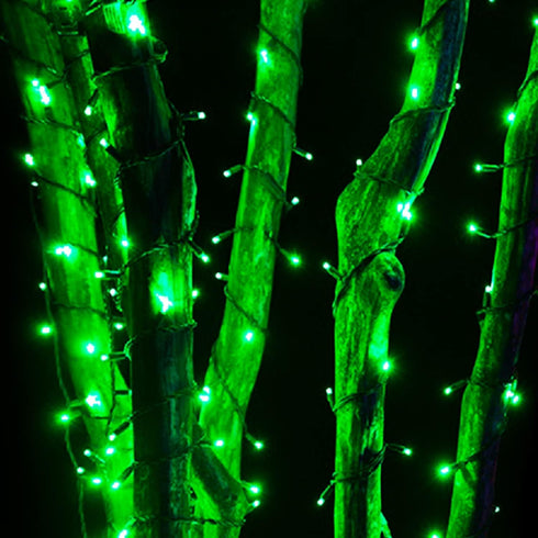 weillsnow 164Ft 500 8 LED Green St. Patrick's Day Lights, Waterproof Twinkle with Memory Functions Green String Lights