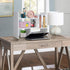 Expandable Wood Desktop Bookshelf - Office Storage Rack, Wood Display Shelf, Corner Desk Storage Shelf