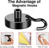 MIKEDE Magnetic Hooks, 25Lbs+ Heavy Duty Earth Magnets with Hook for Refrigerator, Strong Neodymium Magnetic Hooks for