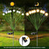 Firefly Lights Solar Outdoor Green Stem Twinkle Swaying Garden Lights with Leaves for Yard Patio Pathway Decor