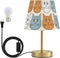 ALAZA Table Lamp for Bedroom Nightstand Surprised Cat Bedside Lamp with USB