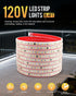 5M 110V-130V 6000K 120LEDs/M 16.4FT Aclorol Outdoor Led Strip Lights Waterproof AC Flexible LED Rope Lights Outdoor