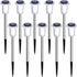 10 Pack Solar Lights Outdoor Solar Pathway Lights Outdoor LED Waterproof Stainless Steel Driveway Lighting for Outdise