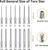 MulWark 14PC Security Torx Bit Set 3" Long Tamper Proof Star Screwdriver Bit Set 1/4" Hex Shank S2 Steel T4 - T40 Magnetic Impact Driver Drill Bits by MULWARK