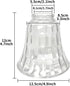 Set 4, Hammered HonoDing Ceiling Lamp Replacement Shade of Glass Bell Ceiling Fan Light Covers, Clear Glass Lamp Shade