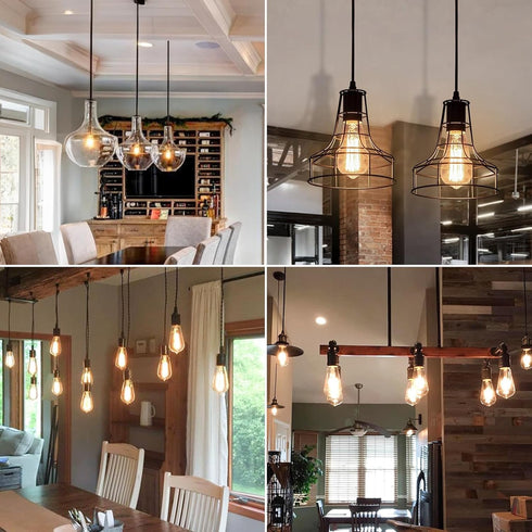 6 Pack Bulbs, Dimmable E26 Bulbs 40Watt 3000K 4W ST58 Bulbs 400LM MorningLight Vintage LED Edison LED Edison Light Soft