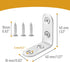 40 Pack 160 1.5"x1.5", Bates- L Brackets for Wood, with pcs Screws, Stainless Steel, L Brackets for Shelves, Corner