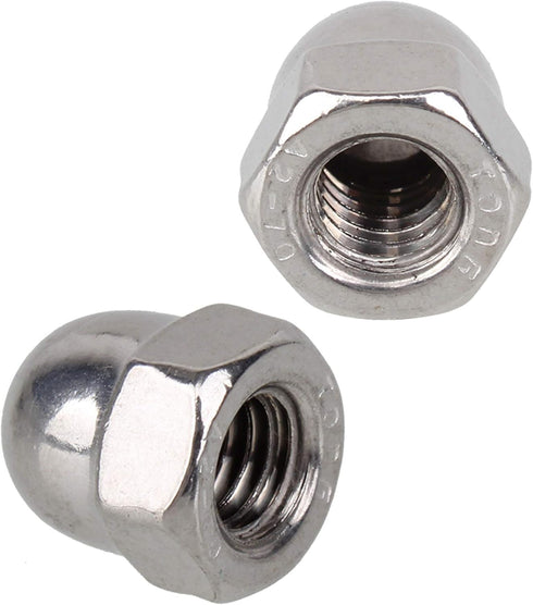 BQLZR 304 Stainless Steel Cap Acorn Hex Nut M6 Right Hand Threads, Marine Replacement for 2007 XC90 & 2009 S-60, Pack
