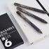 ParKoo 6-Pack Retractable Erasable Gel Pens, Fine Point Black Ink for Note Taking & Crossword Puzzles