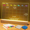 D-FantiX Acrylic Dry Erase Board with Light Up Stand 12 x 8 Inch, Clear Desktop Calendar Whiteboard