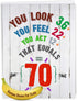 NobleWorks 70th Birthday Greeting Card - Jumbo (8.5 x 11 Inch) Fun Card for Milestone Birthdays