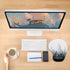 Hsurbtra Ergonomic Mouse Pad, Cute White Forest Gel Mouse Pads with Wrist Rest Support, Non-Slip PU Base, Memory Foam