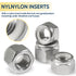 Vifmy 110 Pack 1/4"-20 Inch Nuts,304 (A2-70) Inch Lock Stainless Steel Nylon Insert Locknuts,Standard Thread Nylock
