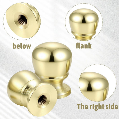 Psiriol 2Pcs 1/4-28 Inch Ball Lamp Finial Caps, Decorative Finial Knobs and Lamp Toppers Solid Lamp Finial Caps Finials