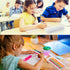 Fainne 24 Pcs Plastic Pencil Case Bulk, Frosted Pencil Box with Hinged Lid Snap Closure for School Office Supply