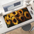 HFDSIFBUJ 12"24",Large Sunflower Bouquet Yellow Flowers Desk Mat Non-Slip Rubber Unsealed Edges Mouse Pad for Office