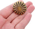 INOOMP Vintage Brass Flower Cabinet Door Knobs, Retro Daisy-Shaped Drawer Pull Handles for Dresser, Cupboard, Shoe