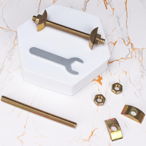 13 Pcs Furniture Fastening Connectors with Wrench, Table Top Fasteners for Butcher Blocks, Tables, and Bed Frames