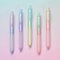 WRITECH Retractable Gel Ink Pens, 0.7mm Black-Ink Aesthetic Gradient Color Barrel, Soft Grip Medium Point 5ct