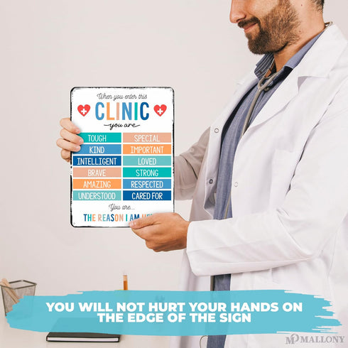 When You Enter Clinic Decor Health Poster Decorations, Motivational Wall Art Office Posters for Classroom Poster Decor