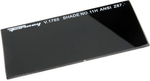 Forney 57011 Lens Replacement Hardened Glass, 4-1/4-Inch by 2-Inch, Shade-11, Black