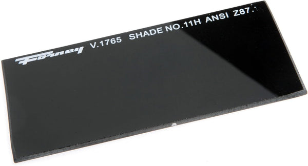 Forney 57011 Lens Replacement Hardened Glass, 4-1/4-Inch by 2-Inch, Shade-11, Black