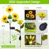 3 Pack 9 KOOPER Solar Lights Outdoor Garden Decor - Upgraded with Sunflower Lights, Waterproof Solar Outdoor Lights