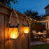 2 Pack 2 Upgraded Solar Lanterns, Solar Lights Outdoor, Solar Flame Lanterns, Lighting Modes & Dual Charging Way USB