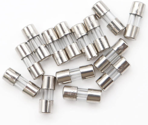 12PCS 3.6 10 mm, 3A, 125V, 0.14 0.39 Inch, Christmas Fuses - x x Fast-Blow Glass Fuses for Mini LED Lights, Outdoor