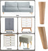 KGUDYS Plate,straight-6cm/2.4in Solid Wood Round Furniture Legs, Replacement Sofa feet, Wooden Cabinet Legs, Table