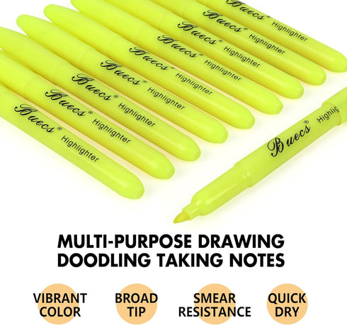Highlighters Bulk Pack, 108 Count, Chisel Tip Fluorescent Yellow, Ideal for Kids and Adults Office School Supplies