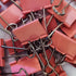 Large Pink Binder Clips, 2" / 50 mm Jumbo (6 PCS, Scratch Resistant)