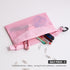 pack all Water-resistant Material Zipper Pouch, Mesh Zipper Bags for Storage, Travel, Office (Pink, Small)