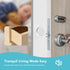 Door Stoppers for Wall, 1.65" Set of 8Pcs, Door Knob Wall Protector and 90pcs Cabinet Door Bumper Clear