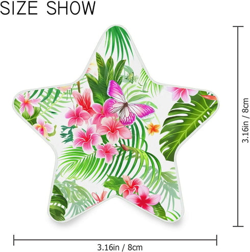 Burbuja 0.2W Tropical Flowers LED Night Light Plug into Wall Star-Shaped Nightlight Dusk to Dawn Auto Sensor