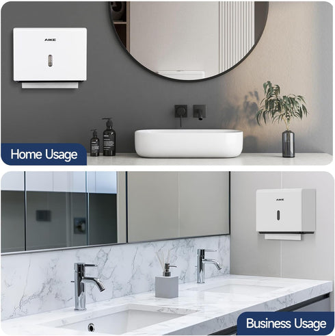 200 10"x3.1" AIKE Sheets Wall Mount Paper Towel Dispenser with Clear Window.Fit Multifold Paper Folded Size