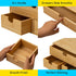 MEEDEN Bamboo Desk Organizer with Drawers - Desktop Storage Drawer Container for Office Home Toiletries Supplies