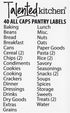 Talented Kitchen 8-Piece Metal Basket Labels Clip On Holders with 40 White Labels for Storage Bins