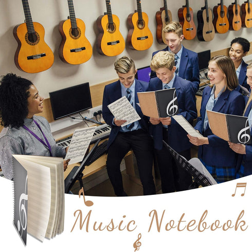 Music Notebook 2 Pack, 100 Sheets/200 Pages Blank Sheet Music Notebook for Songwriting and Composition