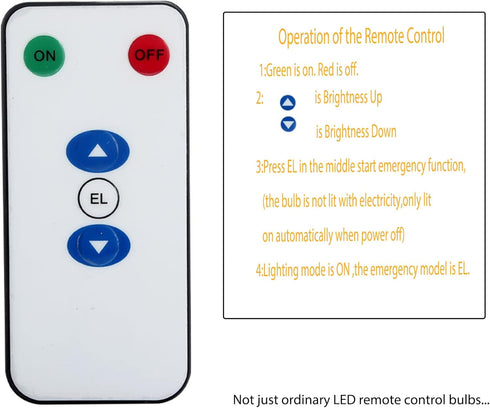 BSOD Rechargeable Light Bulbs, LED Magic Bulb with Remote, Warm White Emergency Lamp, 7W E26 for Indoor Lighting, 2 Pack