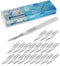Surgical Grade Blades #11, 20pcs Sterile with #3 Scalpel Knife Handle for Biology Lab