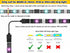 Threetwofour 100 Pack 8-10mm/0.31-0.39in Height<2.8mm/0.11in 102PCS Double Installation LED Strip Light Mounting