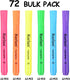 Highlighters, Chisel Tip, Assorted Fluorescent, 72 Count Bulk Pack by Rarlan