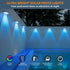 7 IP65 (8pack) Solar Fence Lights Outdoor, Fixed Colors Color Changing Waterproof Solar Powered Lights